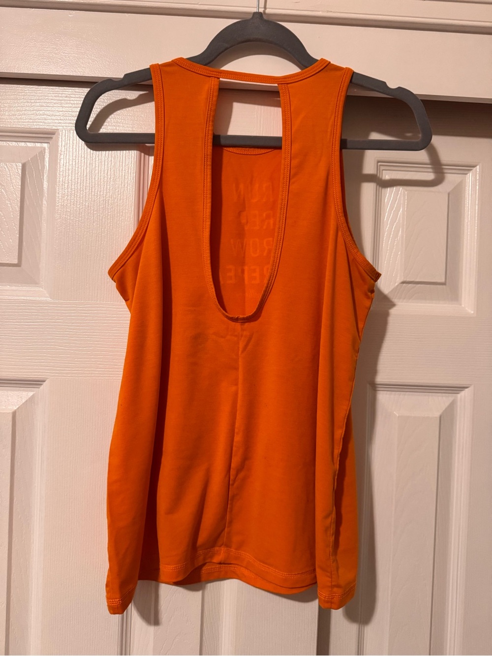 Orangetheory Orange Workout Tank with 'Run Rep Row Repeat' Graphic - Picture 2 of 3